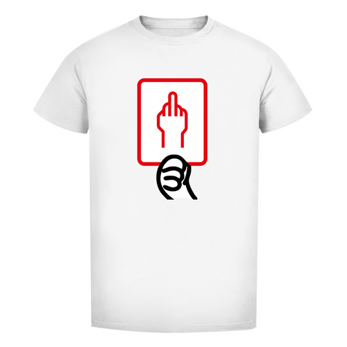 Unisex Premium T-Shirt -  Rote Karte - Stinkefinger