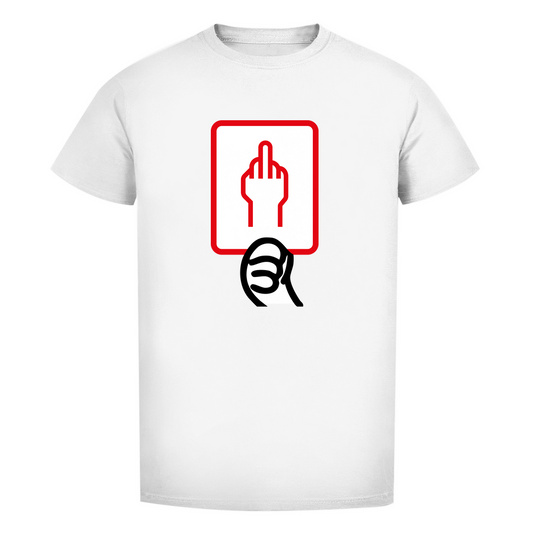 Unisex Premium T-Shirt -  Rote Karte - Stinkefinger