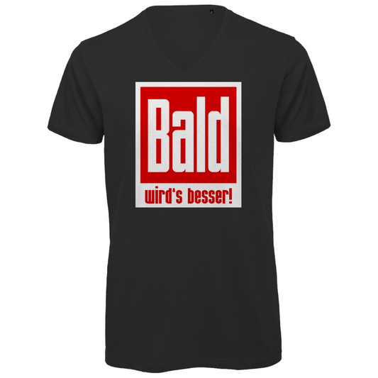 Unisex Premium V-Neck T-Shirt - Bald wird's besser!