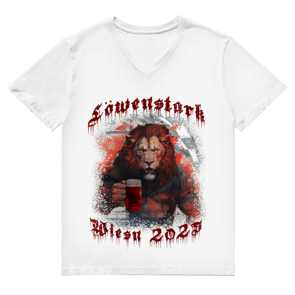 Unisex Premium V-Neck T-Shirt - Löwenstark - Wiesn 2025