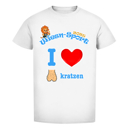 In diesem Fall: Herren Premium T-Shirt Wiesn-Sport 2025 - I love Sack kratzen