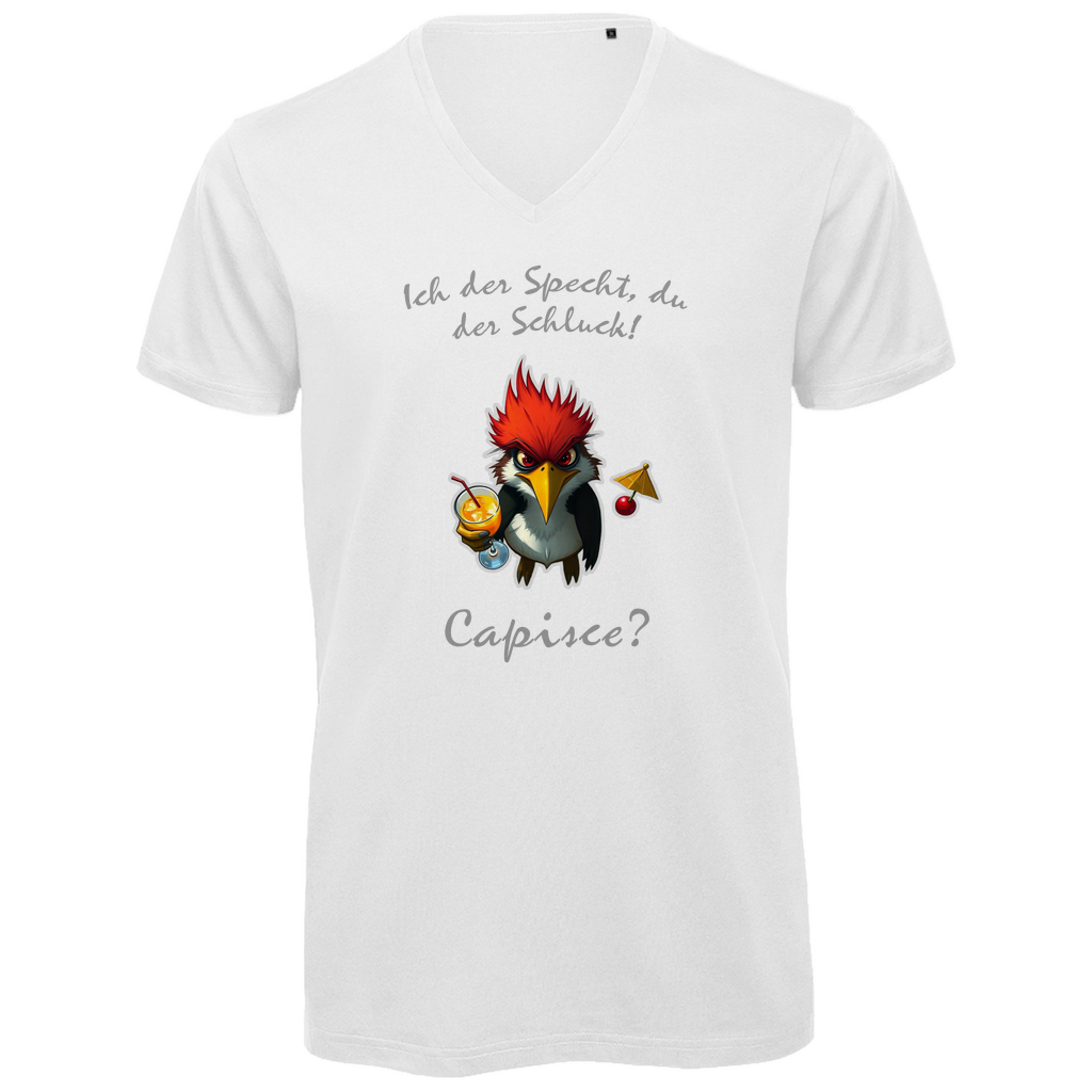 Unisex Premium V-Neck T-Shirt - Ich der Specht, Du der Schluck!