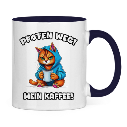 Tasse zweifarbig - Pfoten weg! Mein Kaffee!
