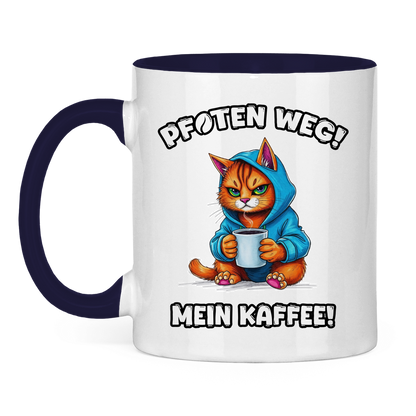 Tasse zweifarbig - Pfoten weg! Mein Kaffee!