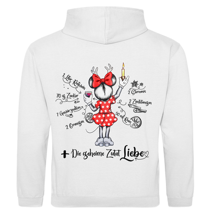 Damen Hoodie - Mäuse-Glühwein-Rezept (Rückendruck)