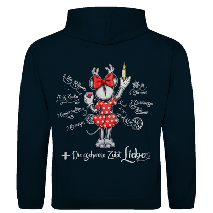 Damen Hoodie - Mäuse-Glühwein-Rezept (Rückendruck)