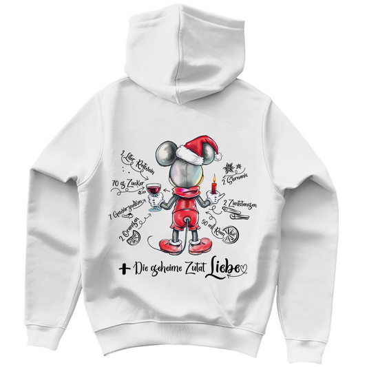 Herren Hoodie - Mäuserich-Glühwein-Rezept (Rückendruck)