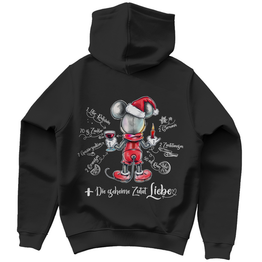Herren Hoodie - Mäuserich-Glühwein-Rezept (Rückendruck)