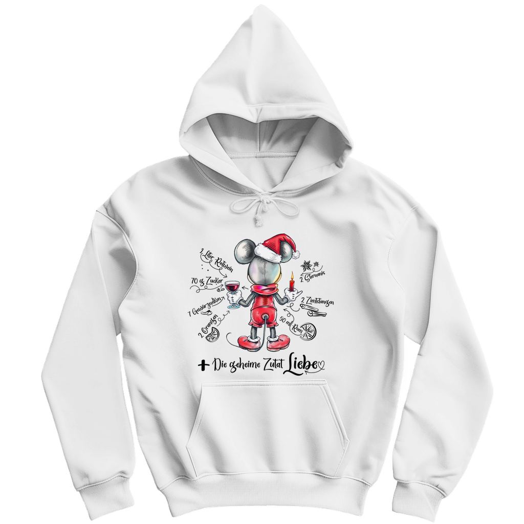 Herren Hoodie - Mäuserich-Glühwein-Rezept (Frontdruck)