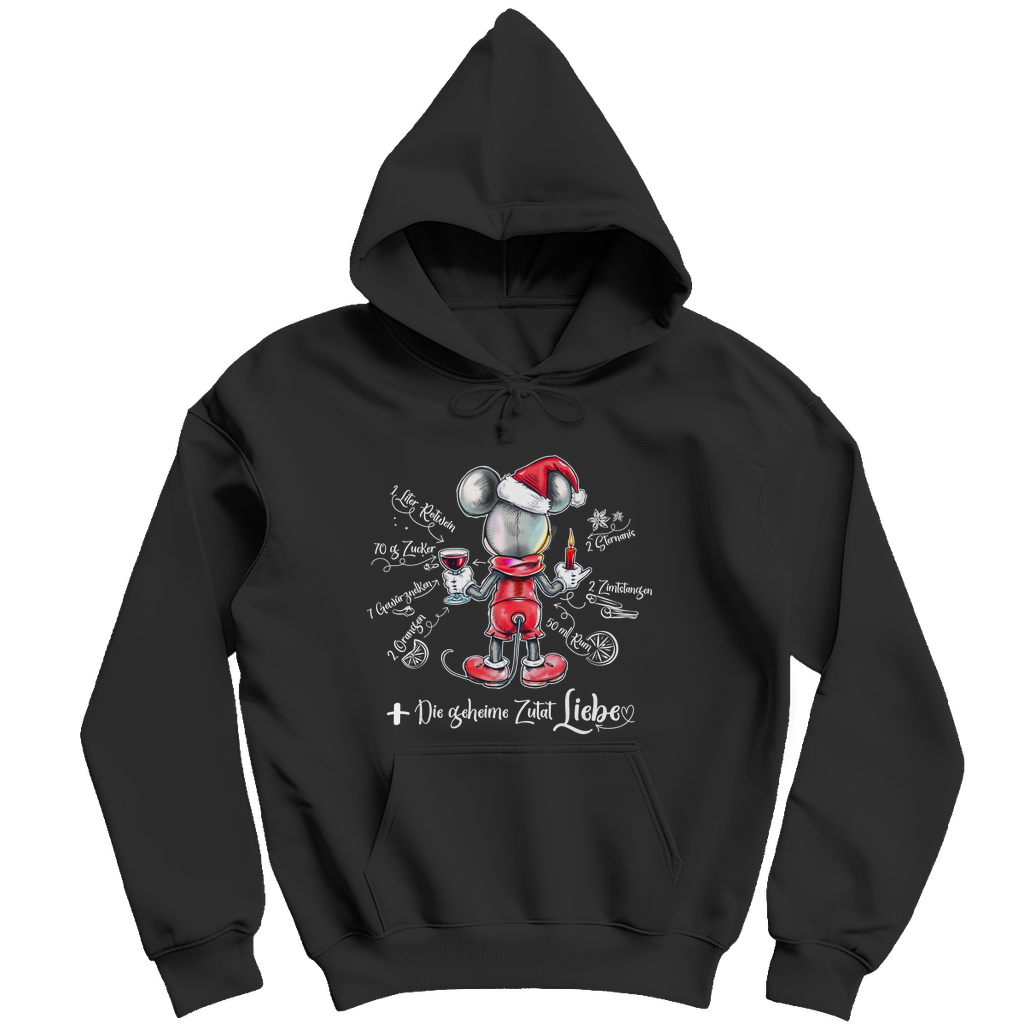 Herren Hoodie - Mäuserich-Glühwein-Rezept (Frontdruck)