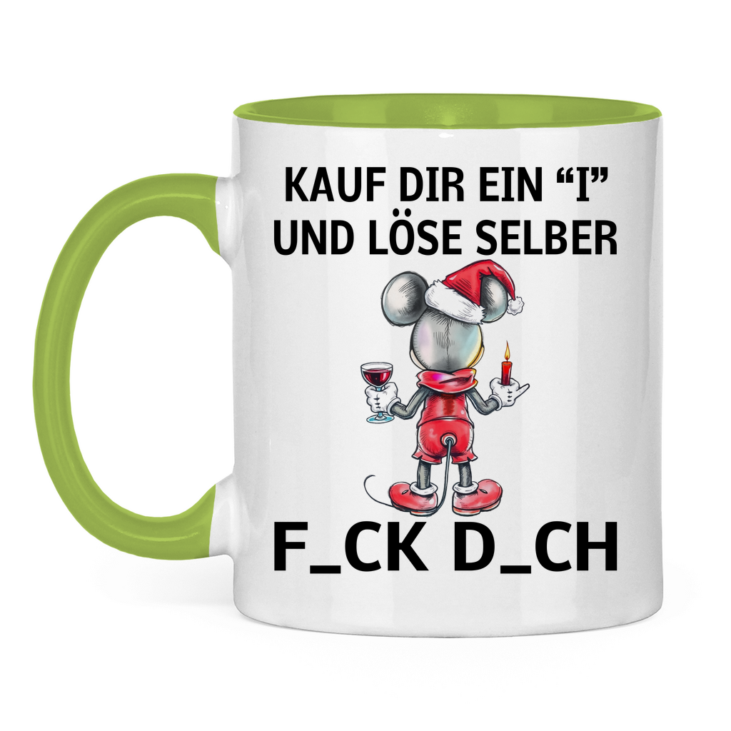 Tasse zweifarbig (Mäuserich) - Kauf Dir ein I und löse selbst (Weihnachtsedition )