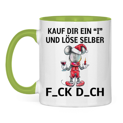 Tasse zweifarbig (Mäuserich) - Kauf Dir ein I und löse selbst (Weihnachtsedition )