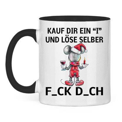 Tasse zweifarbig (Mäuserich) - Kauf Dir ein I und löse selbst (Weihnachtsedition )