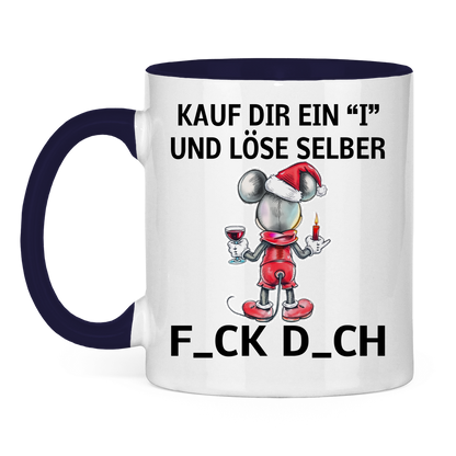Tasse zweifarbig (Mäuserich) - Kauf Dir ein I und löse selbst (Weihnachtsedition )