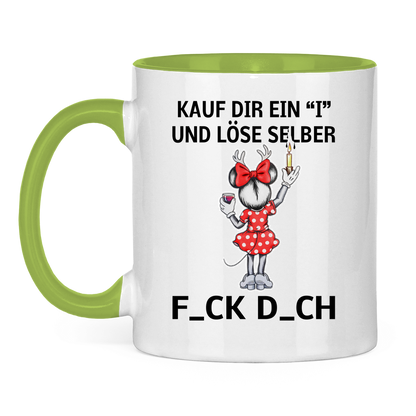 Tasse zweifarbig (Maus) - Kauf Dir ein I und löse selbst (Weihnachtsedition )