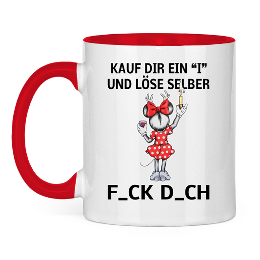 Tasse zweifarbig (Maus) - Kauf Dir ein I und löse selbst (Weihnachtsedition )
