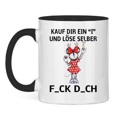Tasse zweifarbig (Maus) - Kauf Dir ein I und löse selbst (Weihnachtsedition )
