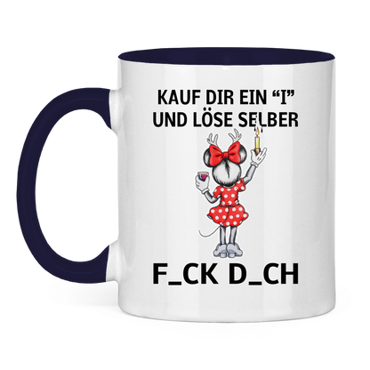 Tasse zweifarbig (Maus) - Kauf Dir ein I und löse selbst (Weihnachtsedition )