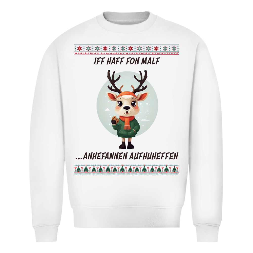 Unisex Sweatshirt Knit-Style - Iff haff fon malf anheffannen aufhueffen