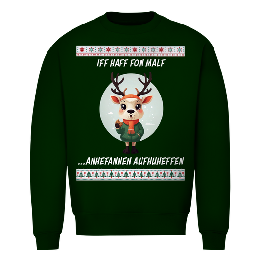 Unisex Sweatshirt Knit-Style - Iff haff fon malf anheffannen aufhueffen