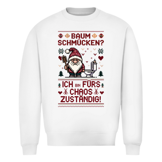Herren Sweatshirt Knit-Style - Baum schmücken? Ich bin fürs Chaos zuständig!
