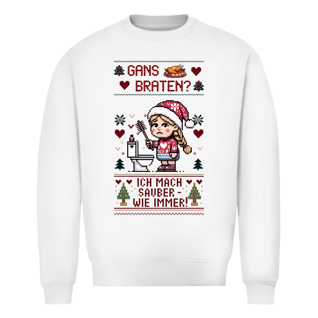 Damen Sweatshirt Knit-Style - Baum schmücken? Ich bin fürs Chaos zuständig!