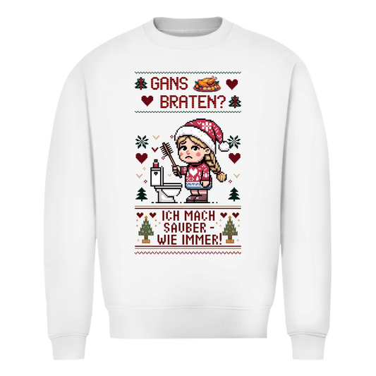 Damen Sweatshirt Knit-Style - Baum schmücken? Ich bin fürs Chaos zuständig!
