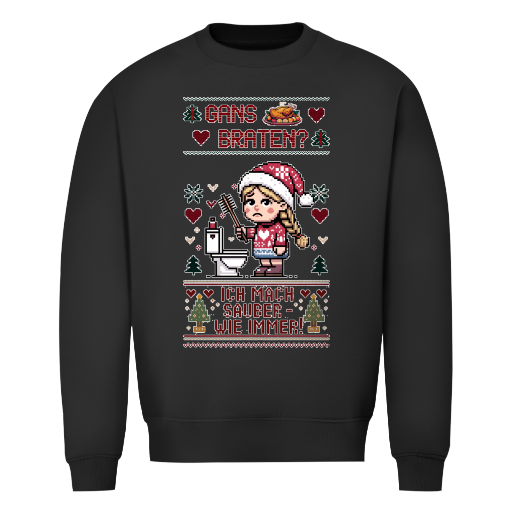 Damen Sweatshirt Knit-Style - Baum schmücken? Ich bin fürs Chaos zuständig!