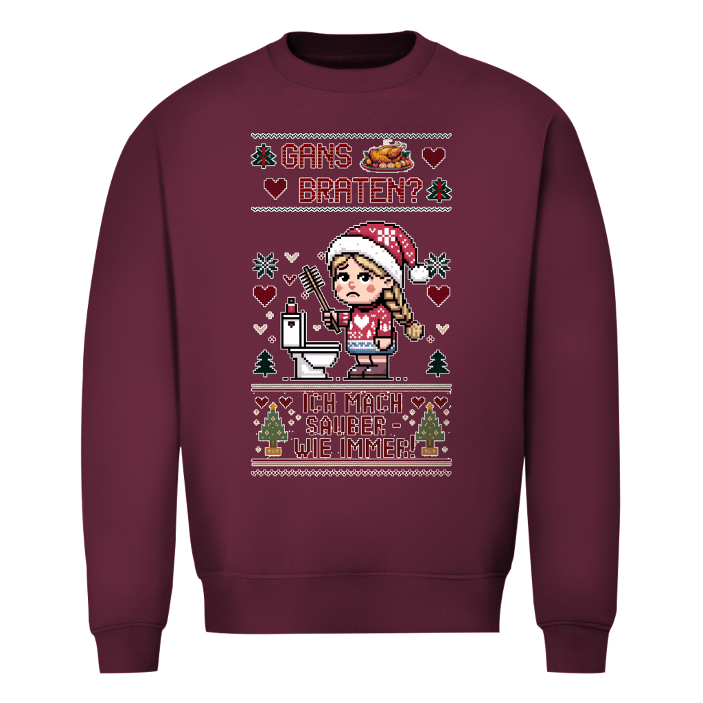 Damen Sweatshirt Knit-Style - Baum schmücken? Ich bin fürs Chaos zuständig!