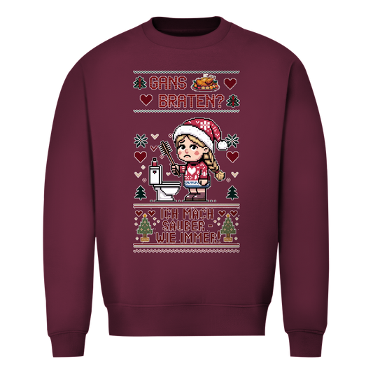 Damen Sweatshirt Knit-Style - Baum schmücken? Ich bin fürs Chaos zuständig!