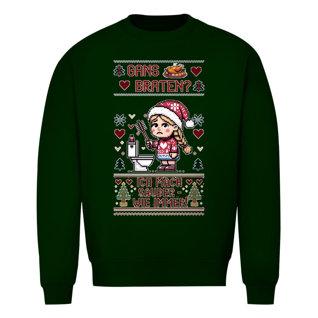 Damen Sweatshirt Knit-Style - Baum schmücken? Ich bin fürs Chaos zuständig!