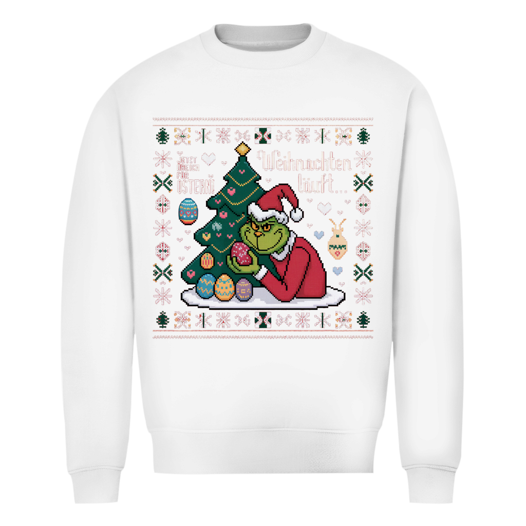 Unisex Sweatshirt Knit-Style - Weihnachten läuft - jetzt übe ich für Ostern!