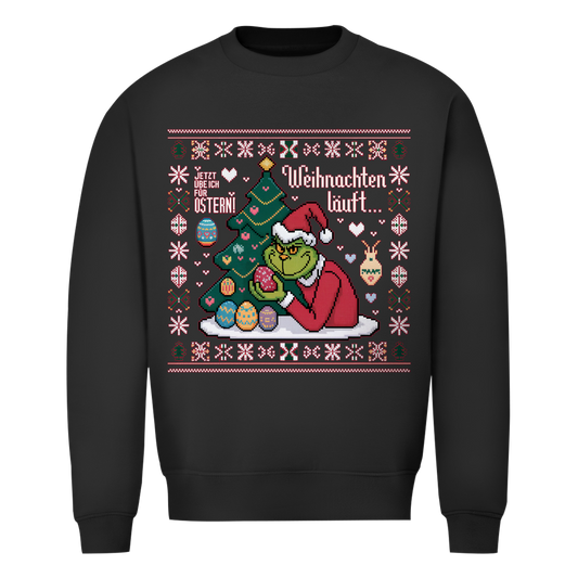 Unisex Sweatshirt Knit-Style - Weihnachten läuft - jetzt übe ich für Ostern!