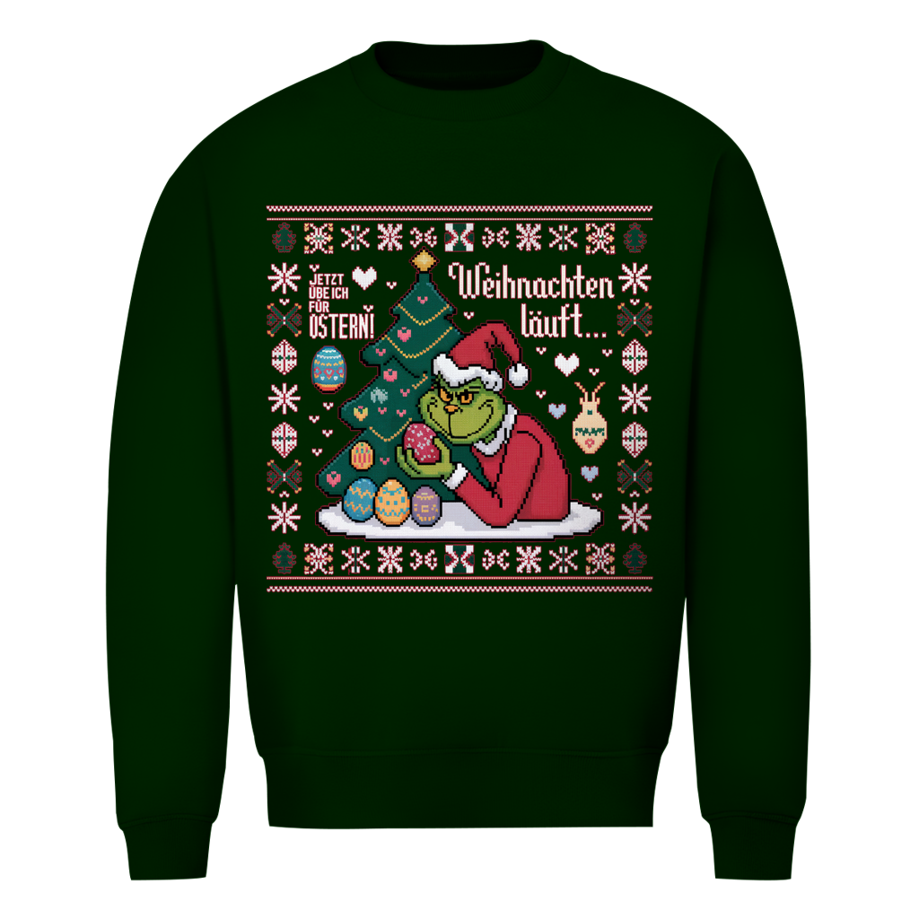Unisex Sweatshirt Knit-Style - Weihnachten läuft - jetzt übe ich für Ostern!