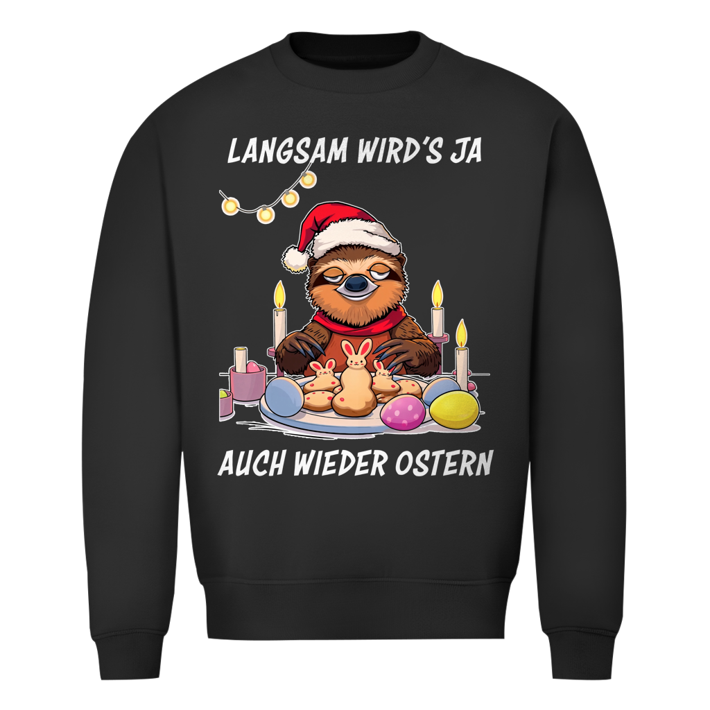 Unisex Christmas Sweatshirt – Langsam wird’s ja – auch wieder Ostern