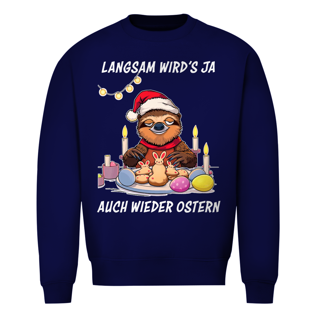 Unisex Christmas Sweatshirt – Langsam wird’s ja – auch wieder Ostern