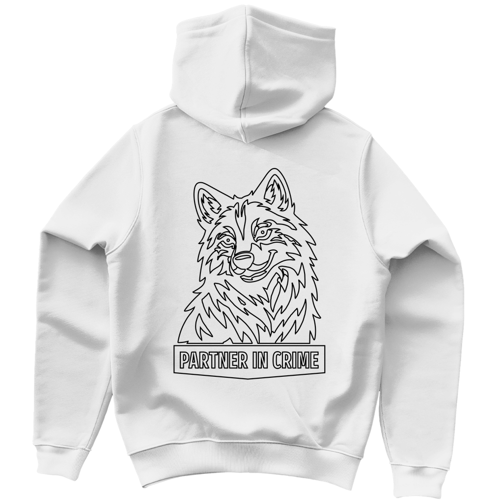 Damen Hoodie - Partner in Crime Wölfin (Line Art)