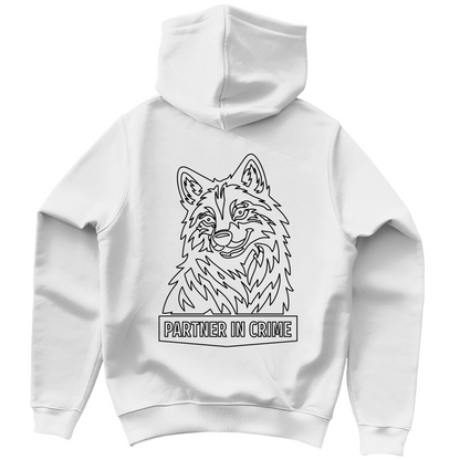 Damen Hoodie - Partner in Crime Wölfin (Line Art)