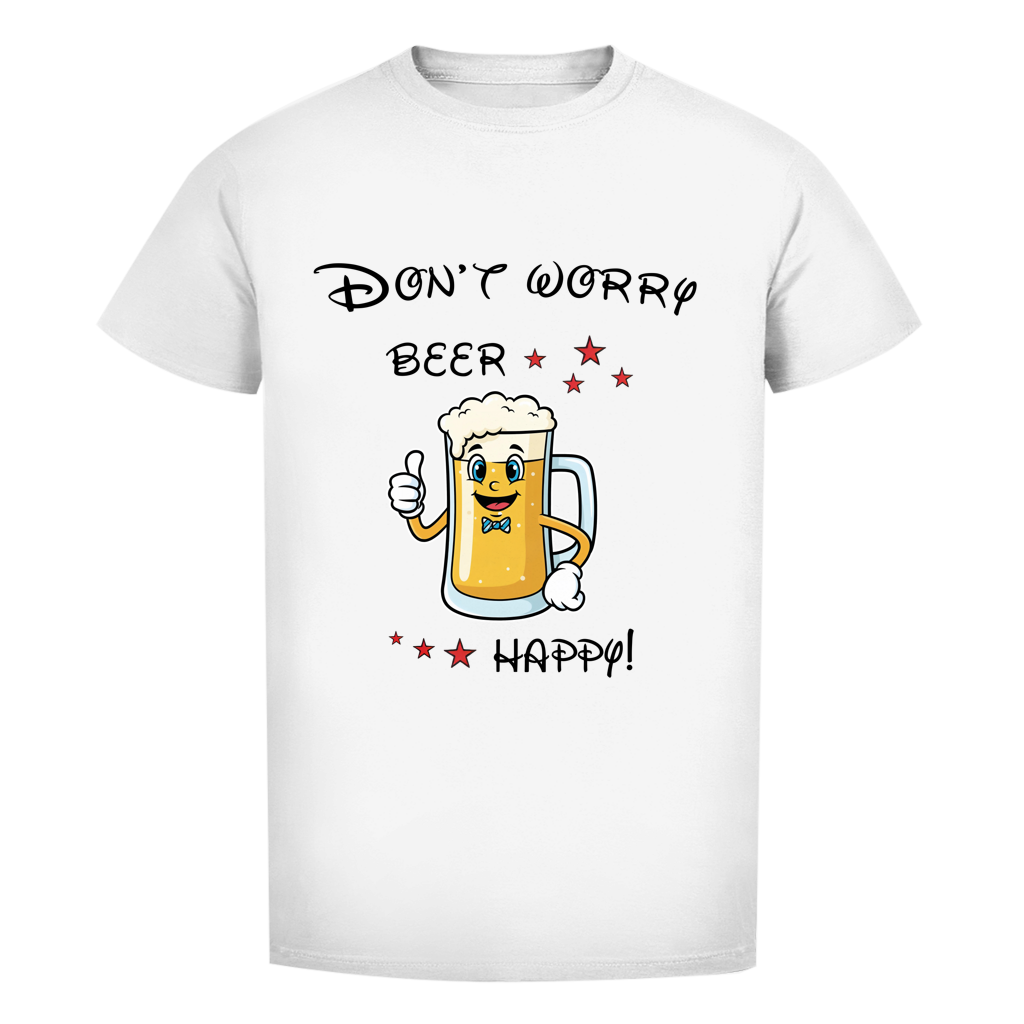 Herren Premium T-Shirt - "Don't worry - beer happy"