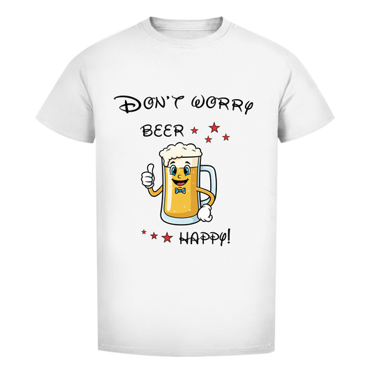 Herren Premium T-Shirt - "Don't worry - beer happy"