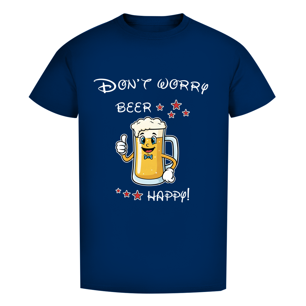 Herren Premium T-Shirt - "Don't worry - beer happy"