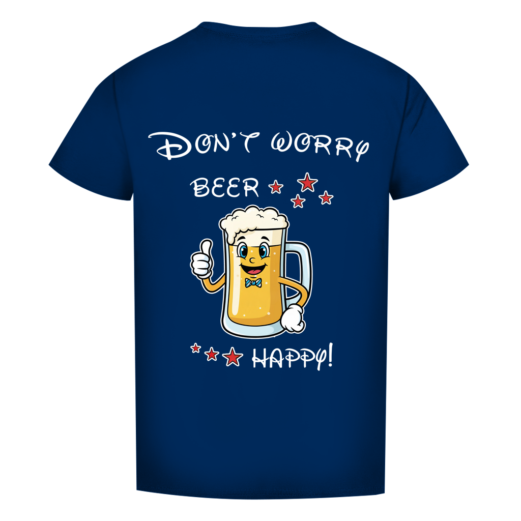 Herren Premium T-Shirt - "Don't worry - beer happy"