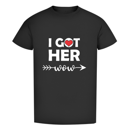Herren Premium T-Shirt - "I got her wow"