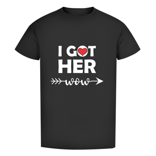 Herren Premium T-Shirt - "I got her wow"