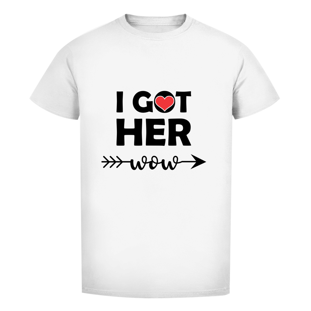 Herren Premium T-Shirt - "I got her wow"