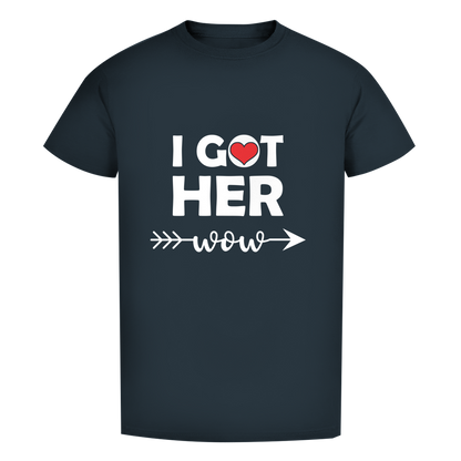 Herren Premium T-Shirt - "I got her wow"