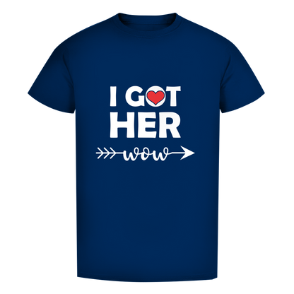 Herren Premium T-Shirt - "I got her wow"