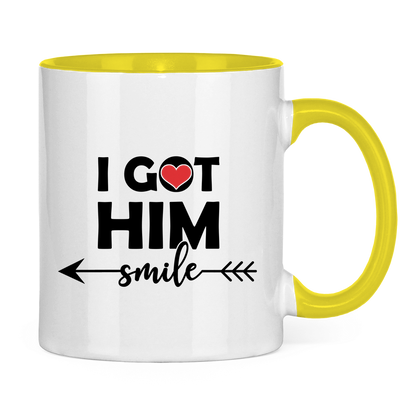 Tasse zweifarbig "I got him smile"