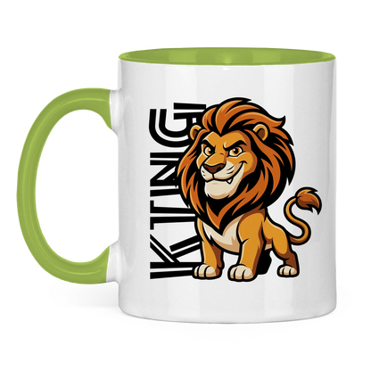 Tasse zweifarbig "The King Lion" (Cartoon Style)