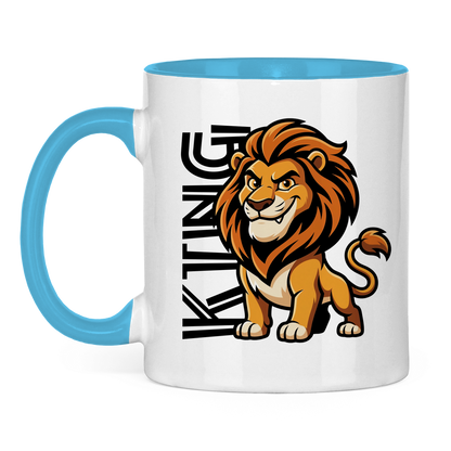 Tasse zweifarbig "The King Lion" (Cartoon Style)